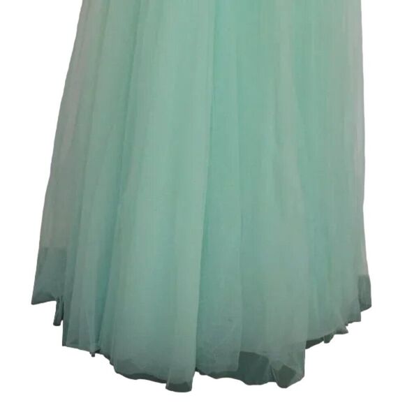 SHERRI HILL Gown/Dress, 16, Mint Green, Rhinestone/Beaded Bodice, Layered Tulle - Picture 9 of 14